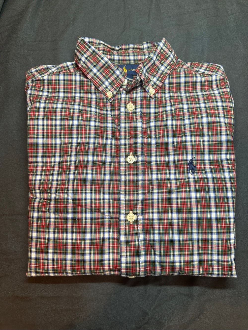 Ralph Lauren Multicolor Tartan Button-Down Shirt - Red, Green, Navy